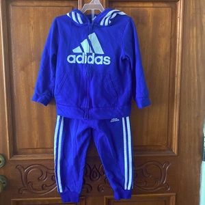 Toddler Adidas Sweatsuit/ Track Outfit, Size 4T